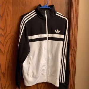 Adidas 3 stripe zip up jacket.